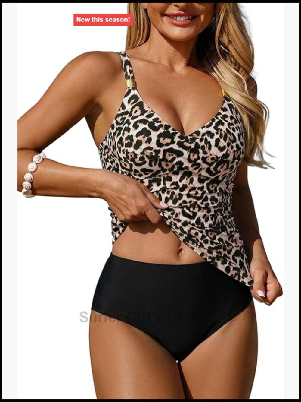 High Waisted Bikini Set Ruched Tummy Control Twist Two Piece Swimsuits